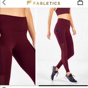 Fabletics 7/8 Powerhold Leggings- On The Go Mesh Legging